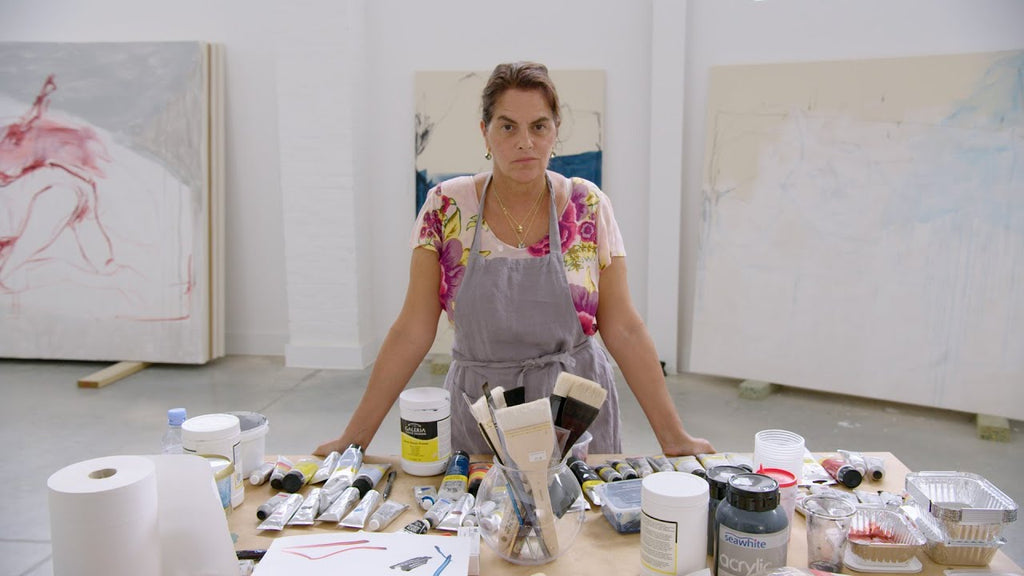 Tracey Emin at her studio in Margate
